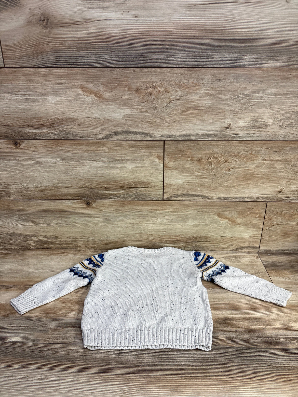 Cat & Jack Fair Isle Chunky Knit Sweater Taupe sz 2T