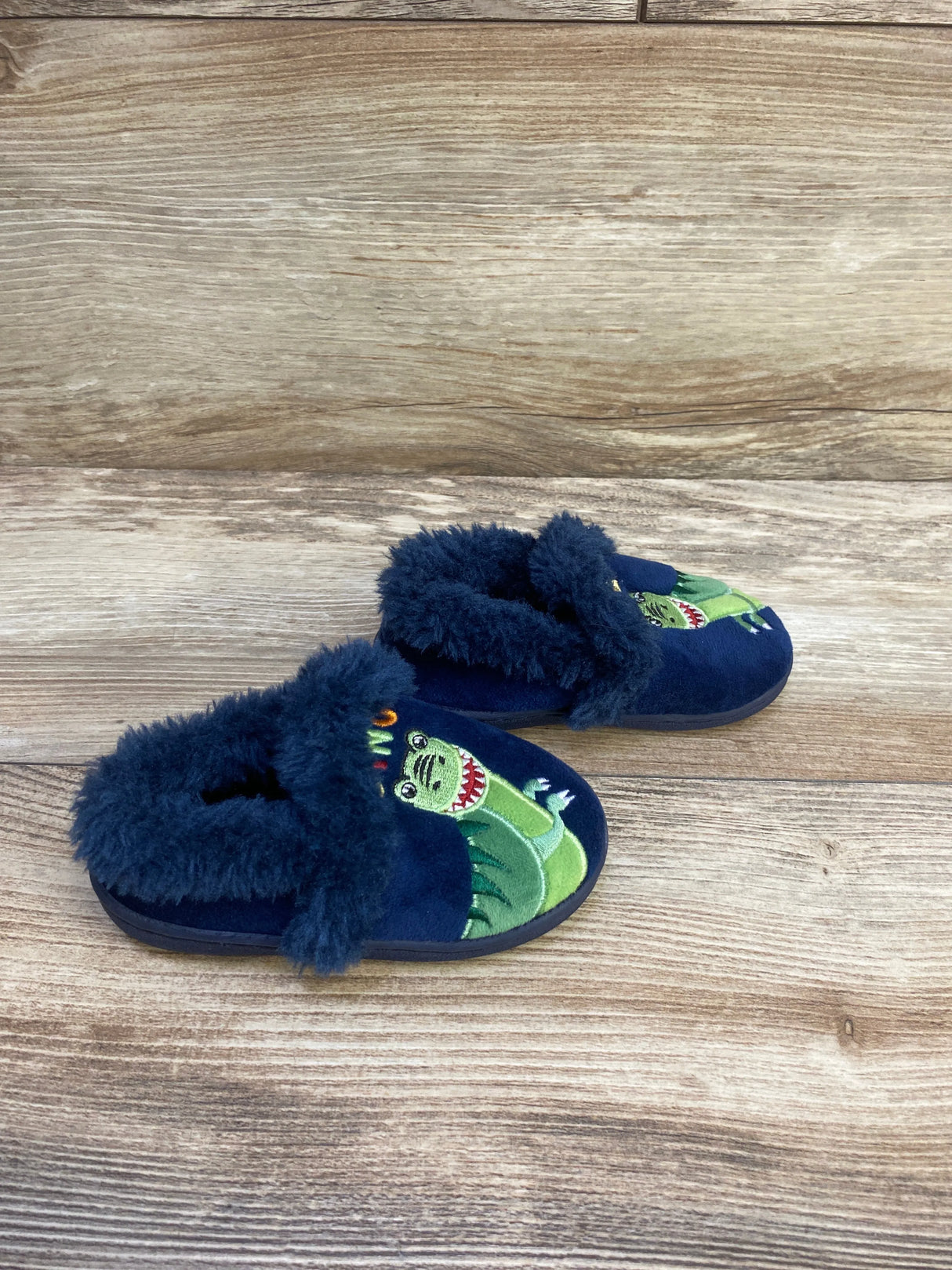 Wonder Nation Dinosaur Slippers Fleece Lined sz 5/6c