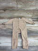 Baby Gap Knit Button-Front Coverall Tan sz 12-18m