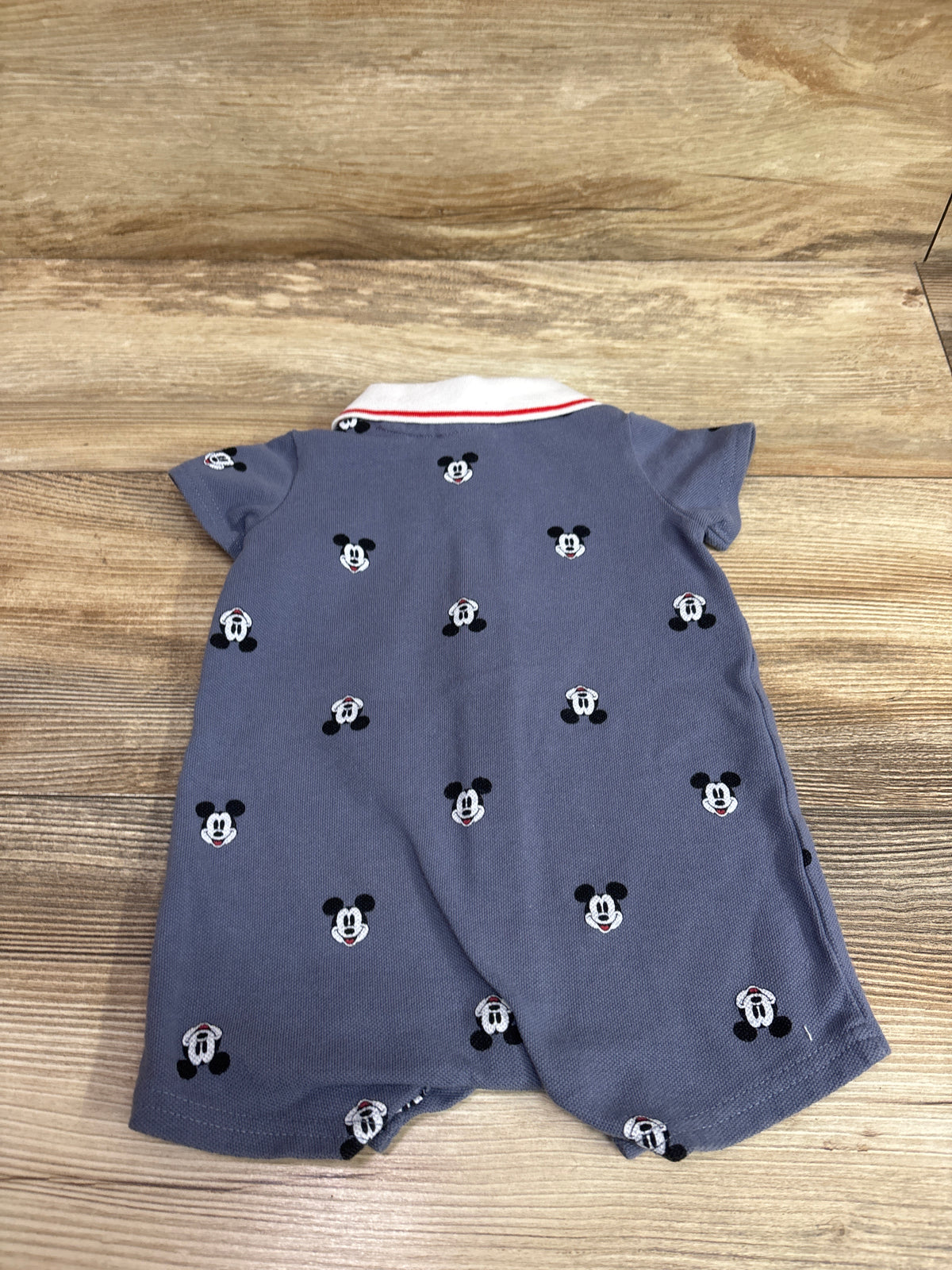 Disney Baby Mickey Mouse Polo Shortie Romper Blue sz 3-6m