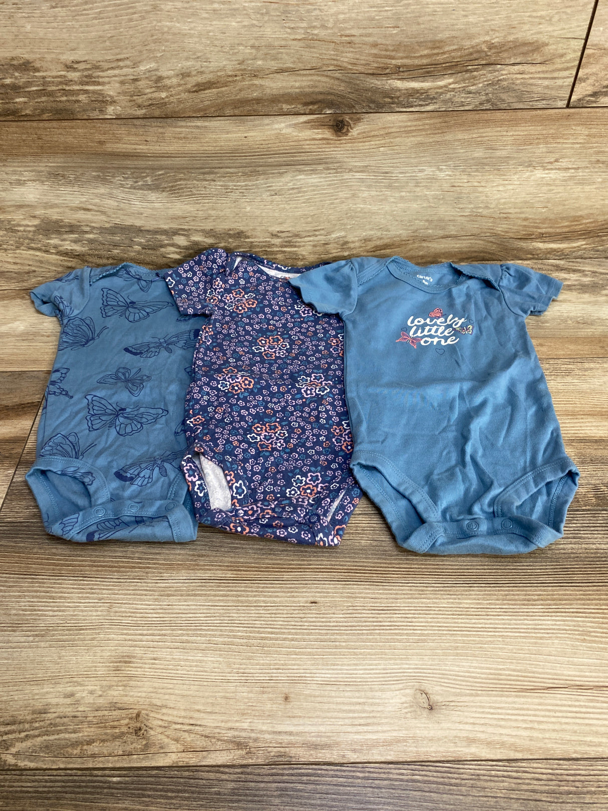 Carter's 3pk Bodysuits Blue sz 9m