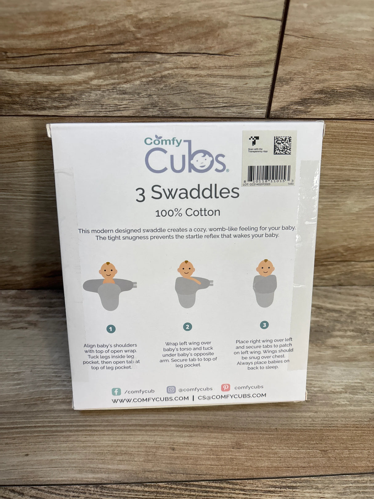 NEW Comfy Cubs Easy Swaddles 3pk Blush/Mauve/Mulberry sz 0-3m