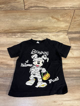 Disney Junior Mickey Mouse Beware of Halloween Fun Shirt Black sz 2T
