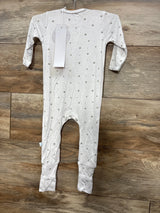 NEW Dreamland Baby Bamboo Sleeper Star Print White sz 9-12m