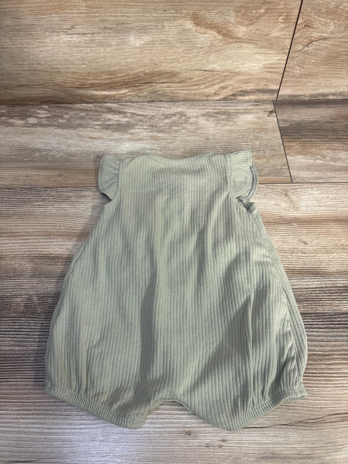 Carter's Ribbed Button-Front Shortie Romper Green sz 3m