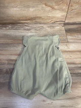 Carter's Ribbed Button-Front Shortie Romper Green sz 3m
