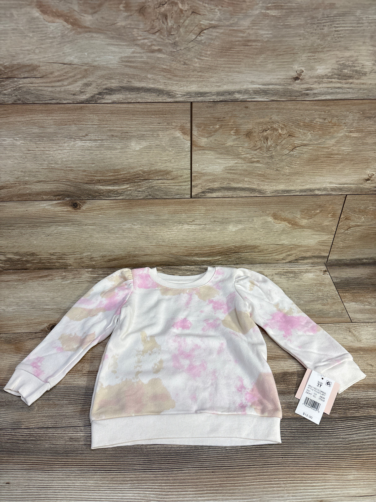NEW Grayson Mini Tie-Dye Pull Over Sweatshirt Cream sz 3T