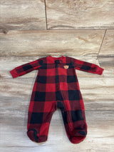 Child Of Mine Plaid Blanket Sleeper Red sz 0-3m