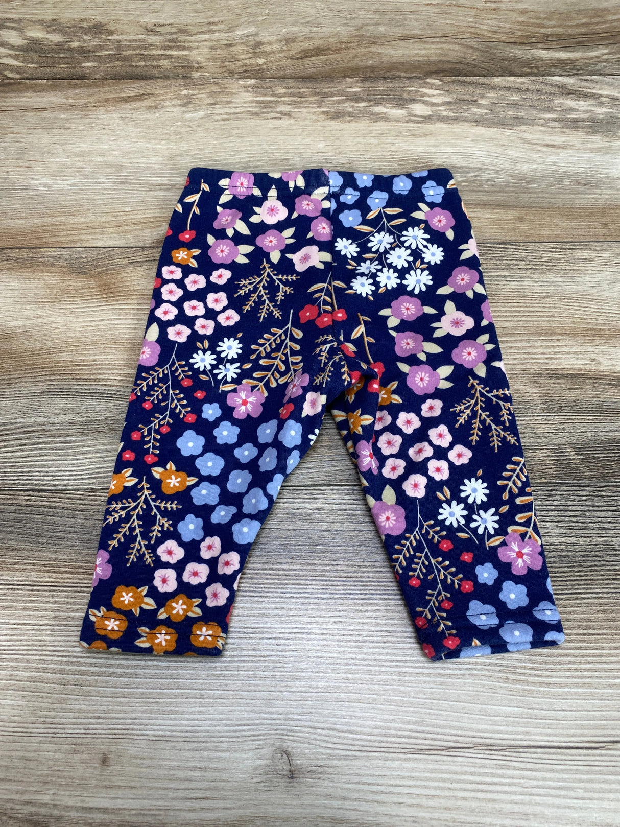 Carter's Floral Fleece Lined Leggings Navy sz 9m