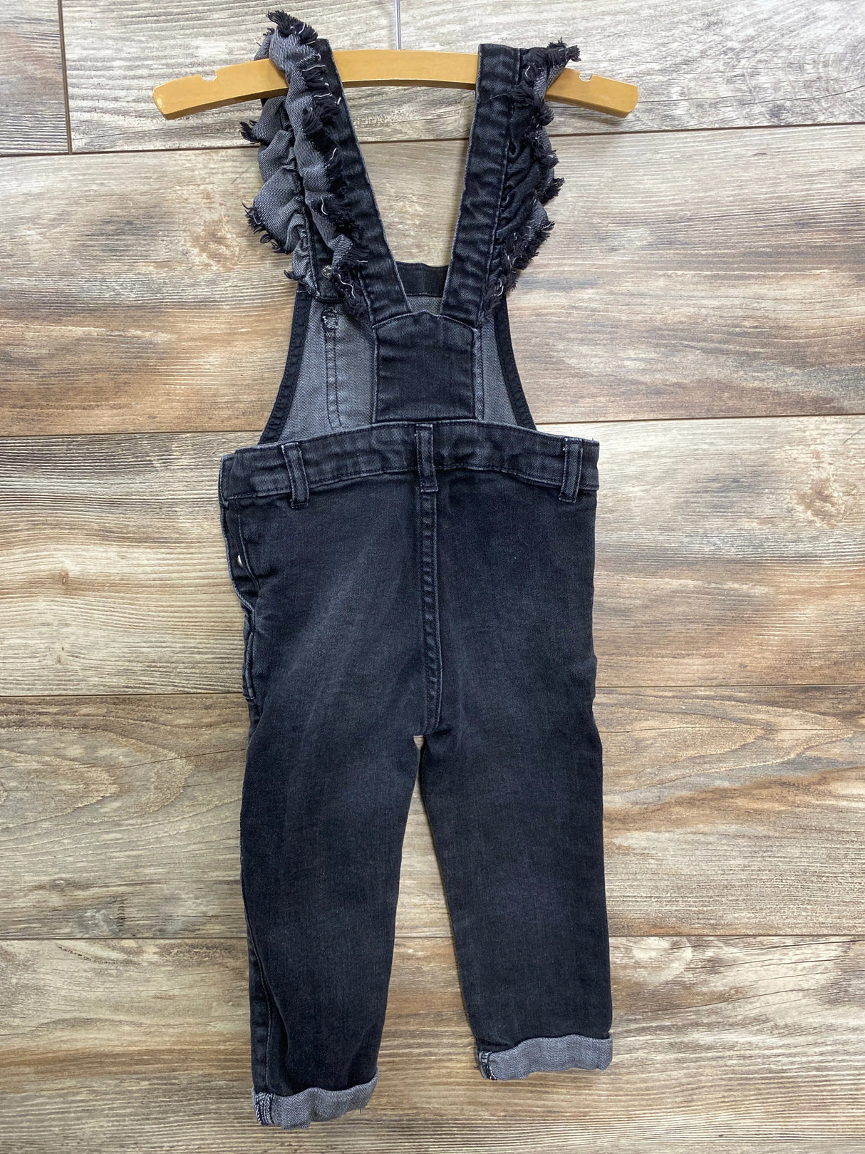 Art Class Denim Ruffled Overalls Black sz 2T