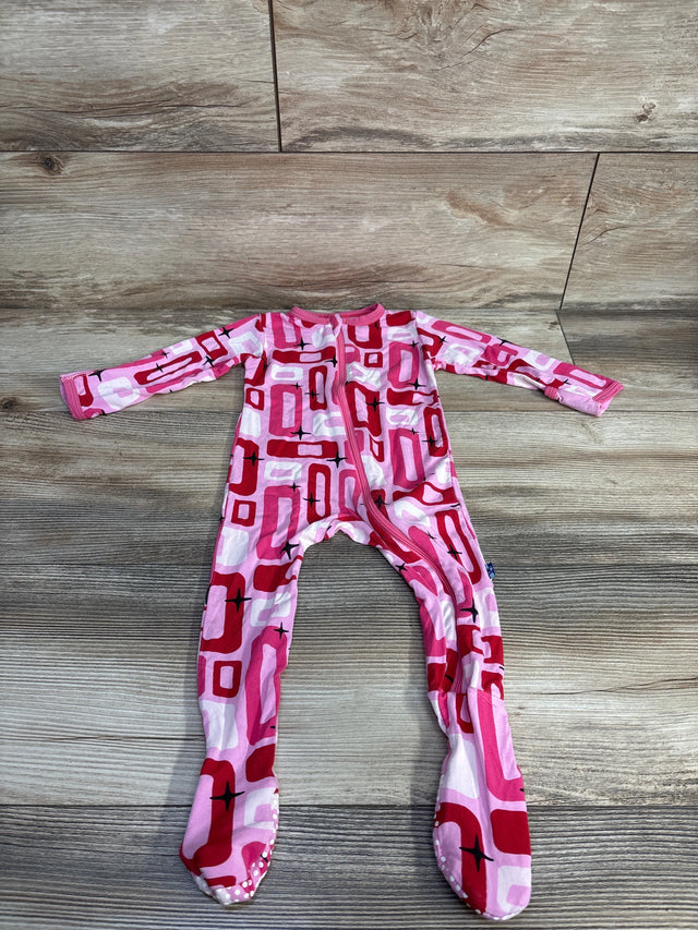 KicKee Pants Footie in Cotton Candy Mid Century Modern sz 6-9m - Me n Mommy To Be