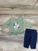 Carter's 2pc Family Forever Shirt & Leggings Green sz 9m