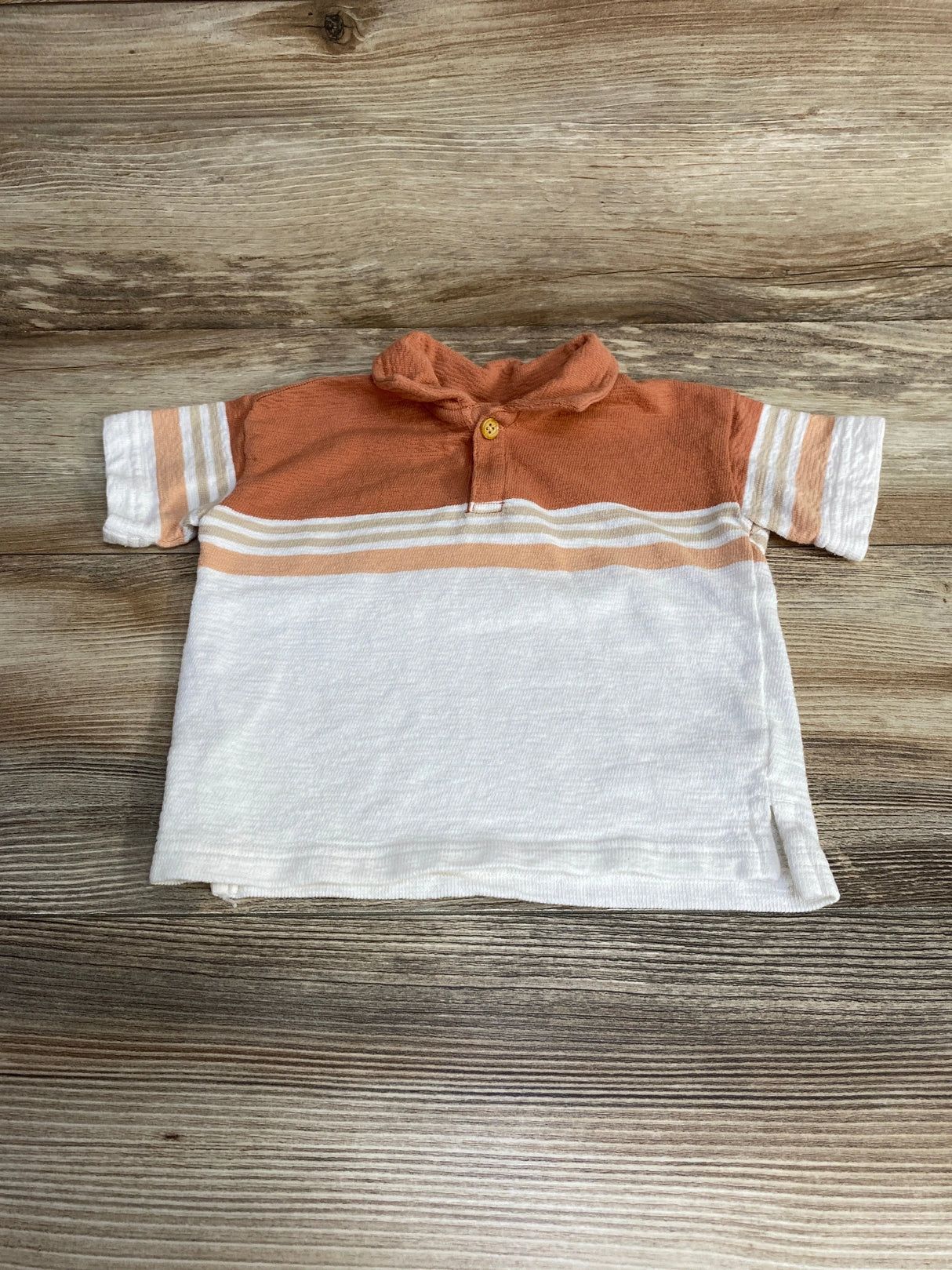 Little Co. Polo Shirt Orange/White sz 9m