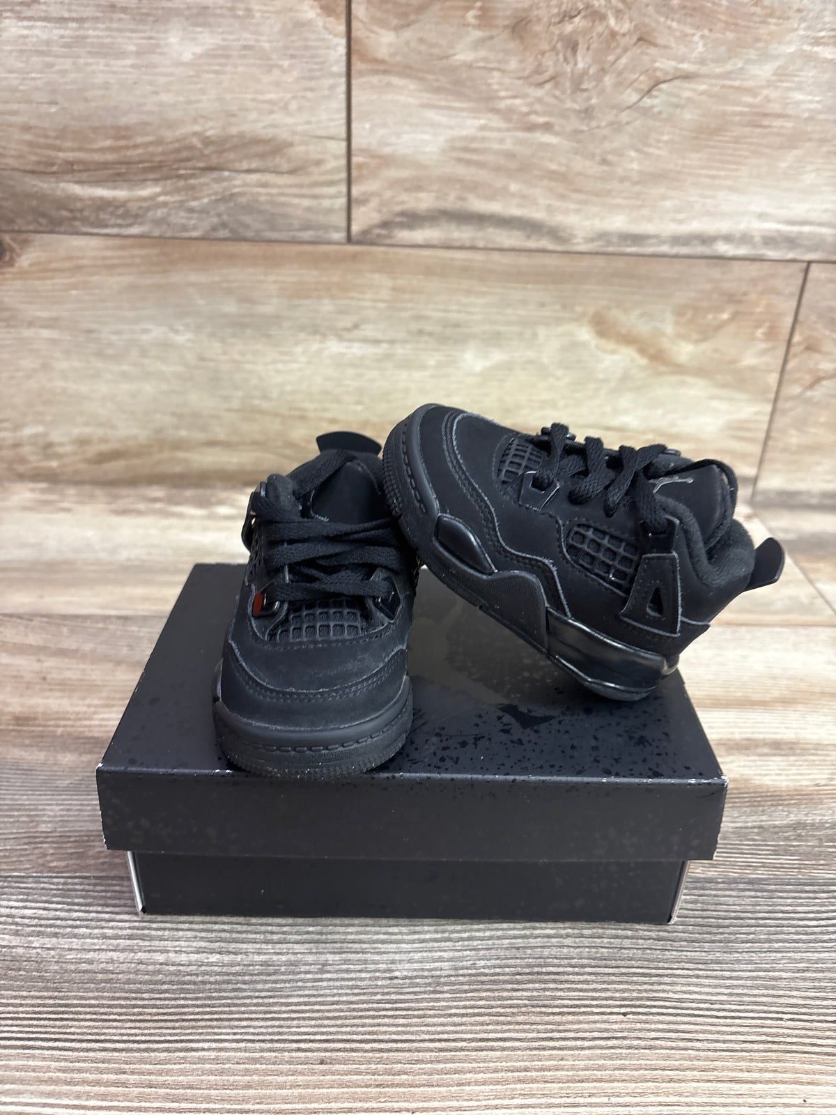 Air Jordan 4 Retro TD 'Black Cat'  Sneakers sz 4c