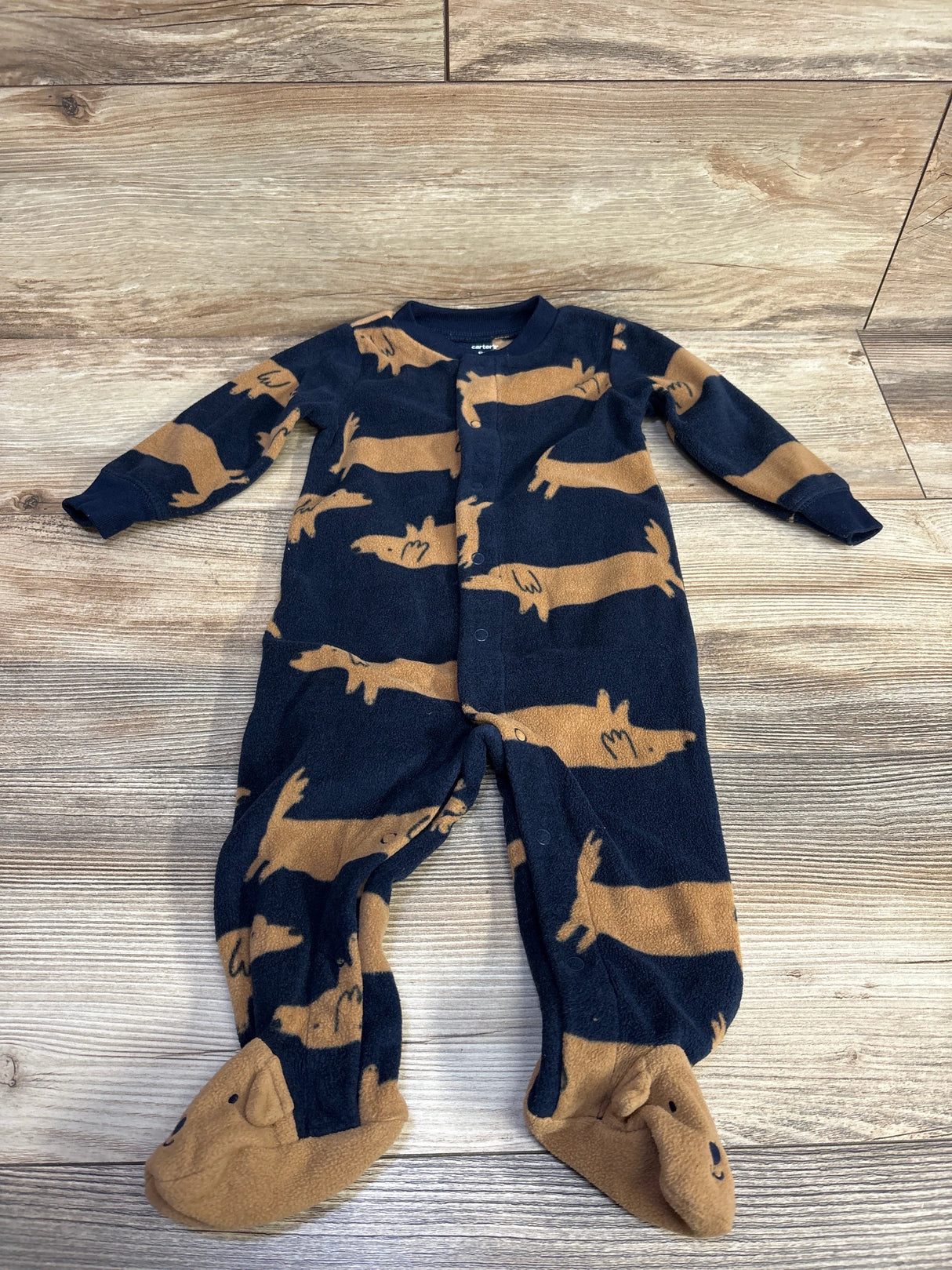 Carter's Dog Print Blanket Sleeper Navy sz 9m