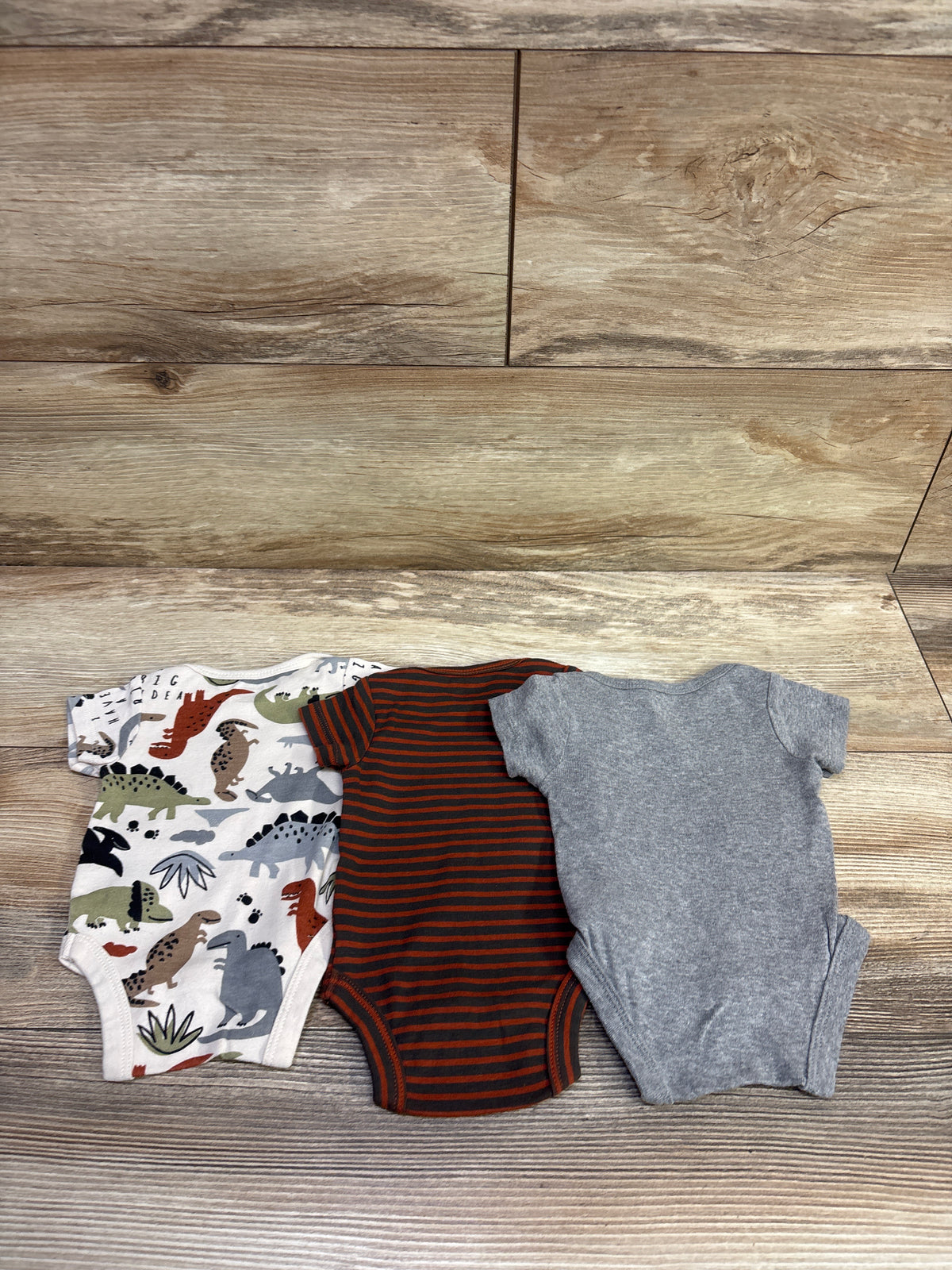 Gerber 3pk Bodysuits Grey sz Newborn