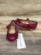 NEW Janie and Jack Quilted Mary Jane Flats Burgundy sz 6c