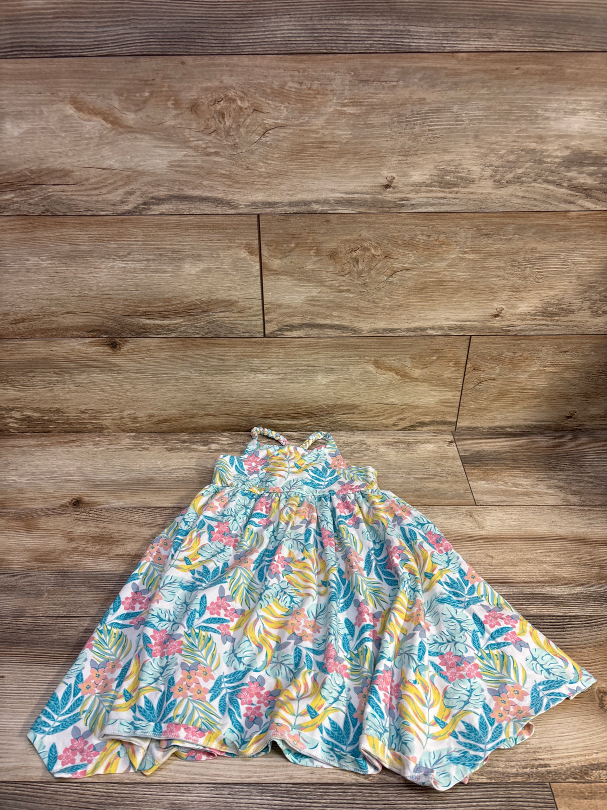 Tommy Bahama Floral Sleeveless Dress White sz 4T