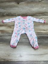 Burt's Bees Baby Organic Floral Sleeper Pink sz Newborn