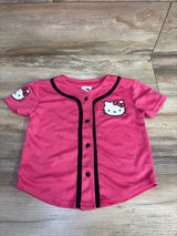 Hello Kitty Baseball Jersey Shirt Hot Pink sz 5T-6