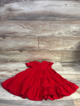 Hanna Andersson Corduroy Tiered Dress Red sz 4T