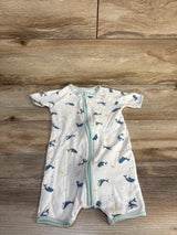 Mori Baby Summer Zip Pajama Romper White sz 12-18m