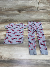 Old Navy 2pc Firetruck Pajama Set Grey sz 3T