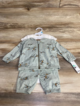 NEW Carter's 3pc Airplane Little Jacket Set Green sz 6m