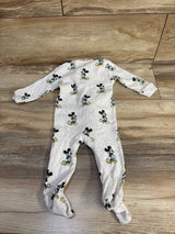 Disney Baby Ribbed Mickey Mouse Ribbed Sleeper Oatmeal sz 3-6m