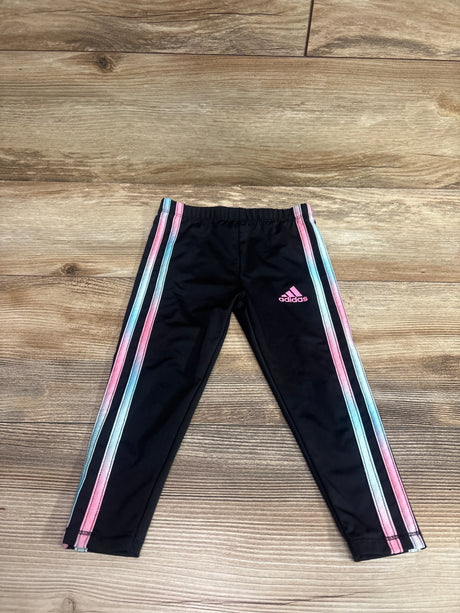 Black Me n Mommy To Be active leggings with colorful side stripes and logo