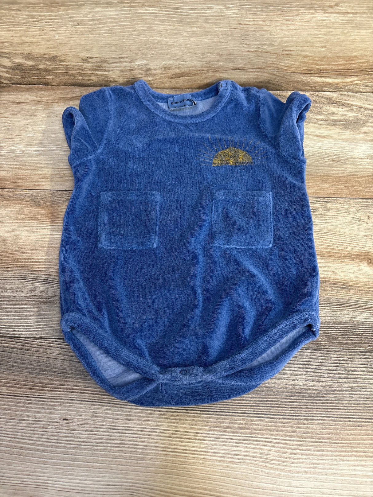 Bobo Choses Terry Cloth Romper Blue sz 18-24m - Me n Mommy To Be