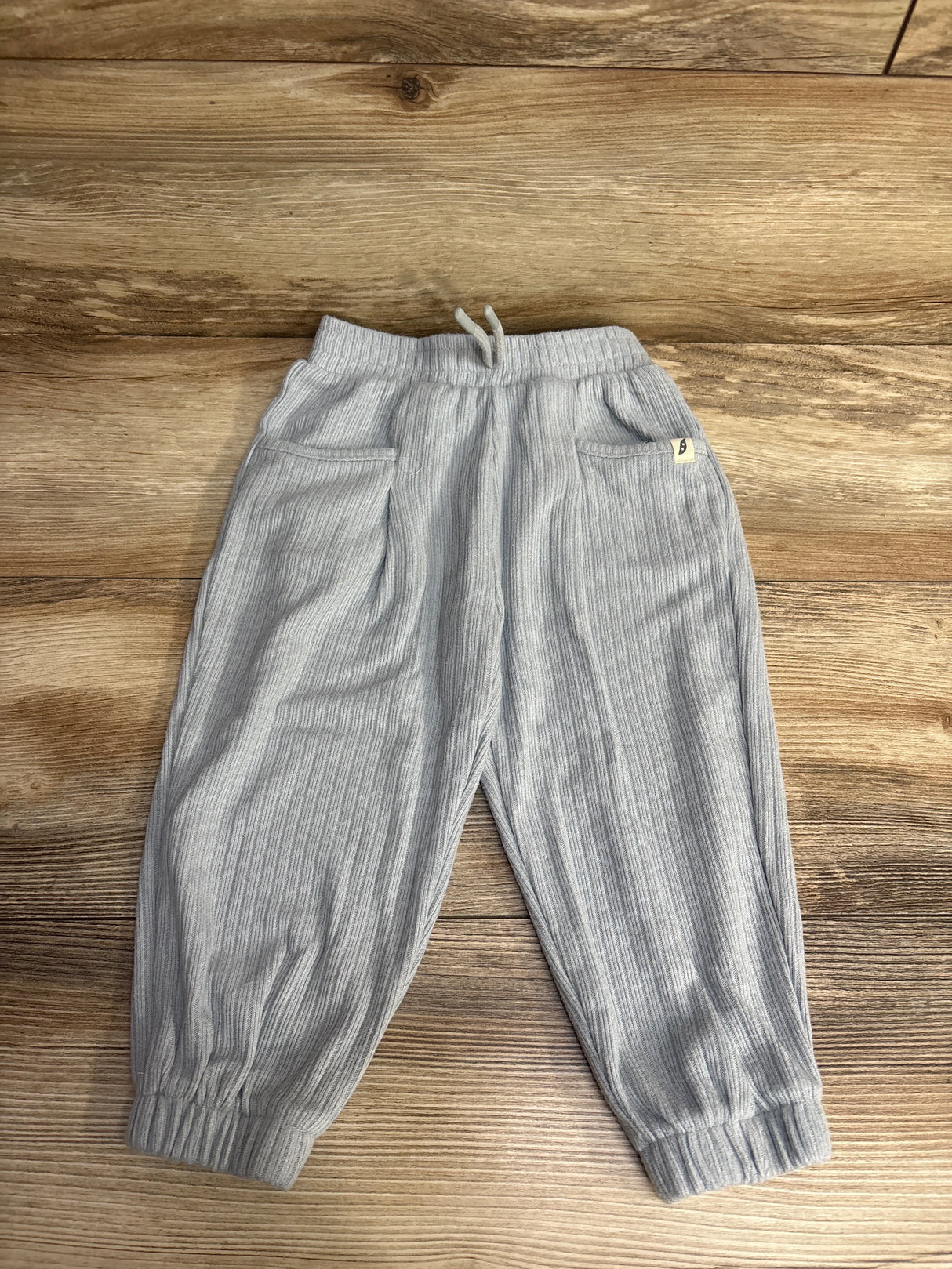 Easy Peasy Ribbed Drawstring Joggers Blue sz 2T