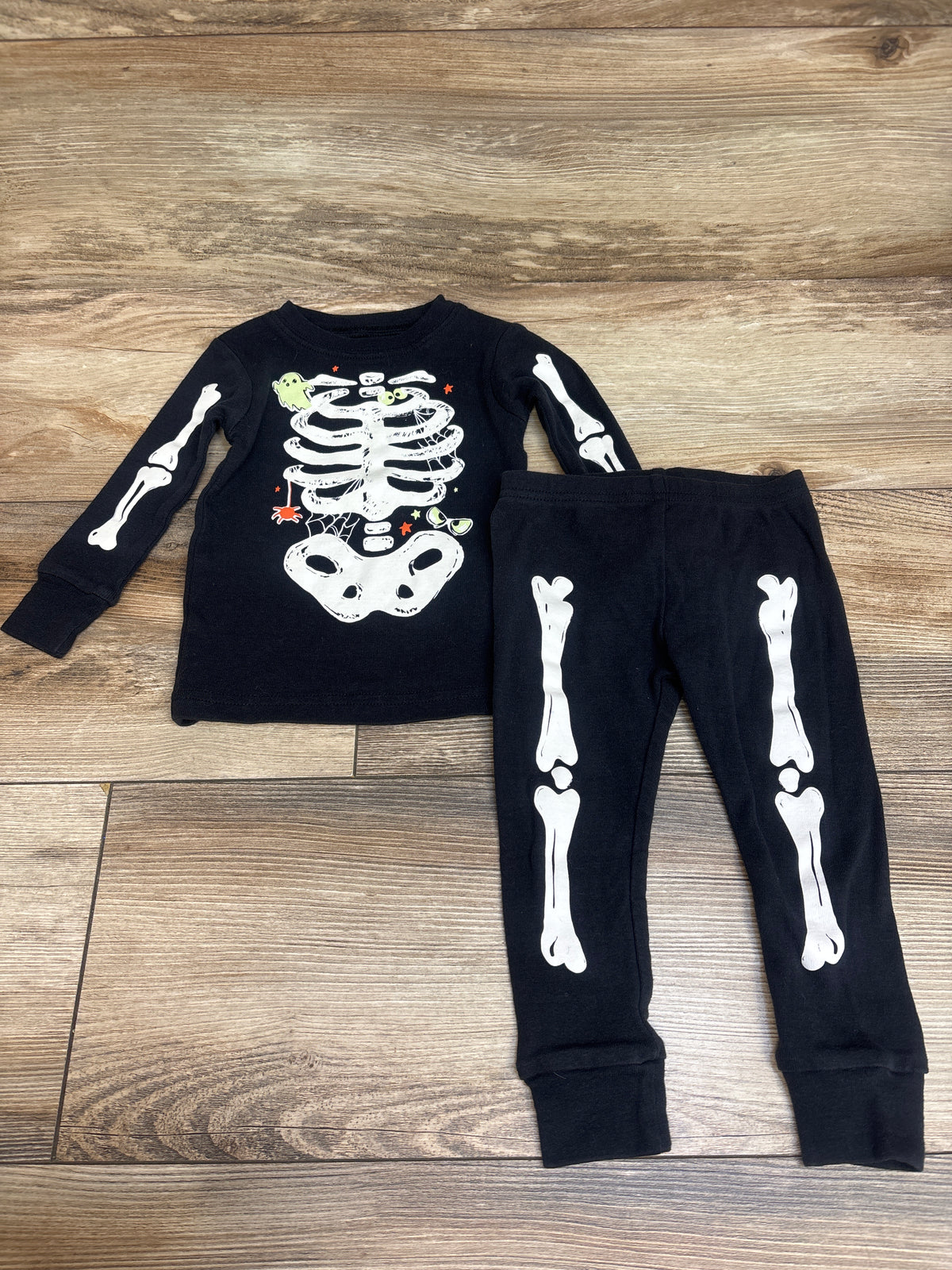 Carter's 2pc Skeleton Pajama Set Black sz 12m