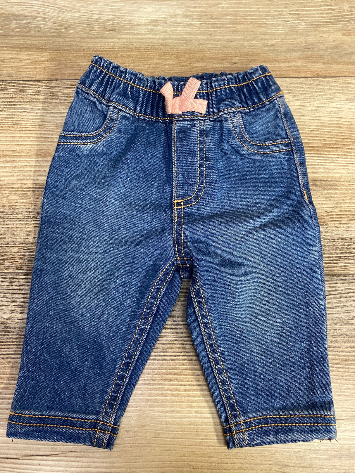 First Impressions Denim Pull On Pants Blue sz 0-3m