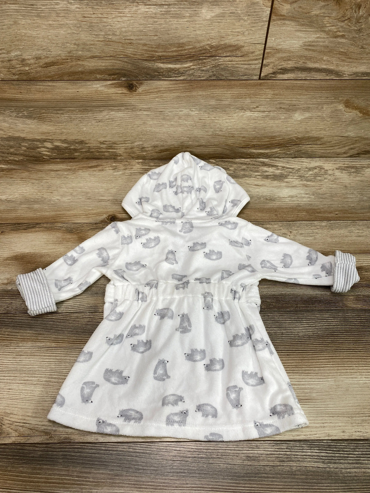 Just One You Bear Print Robe White sz 0-9m