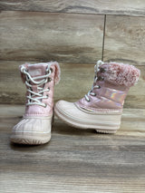 London Fog Faux Fur Winter Snow Boots Pink sz 7C