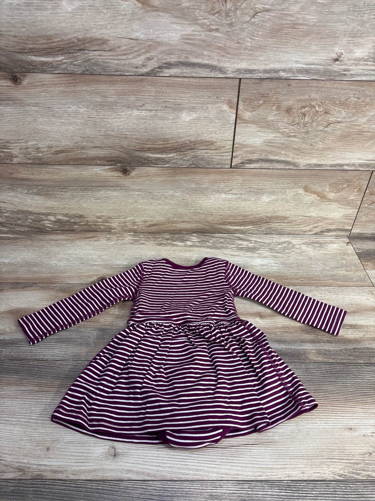 Moon & Back Striped Bodysuit Dress Purple sz 18-24m