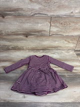 Moon & Back Striped Bodysuit Dress Purple sz 18-24m