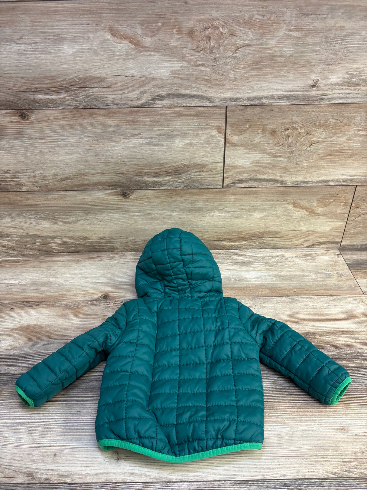 Cat & Jack Lightweight Puffer Jacket Green sz 12m