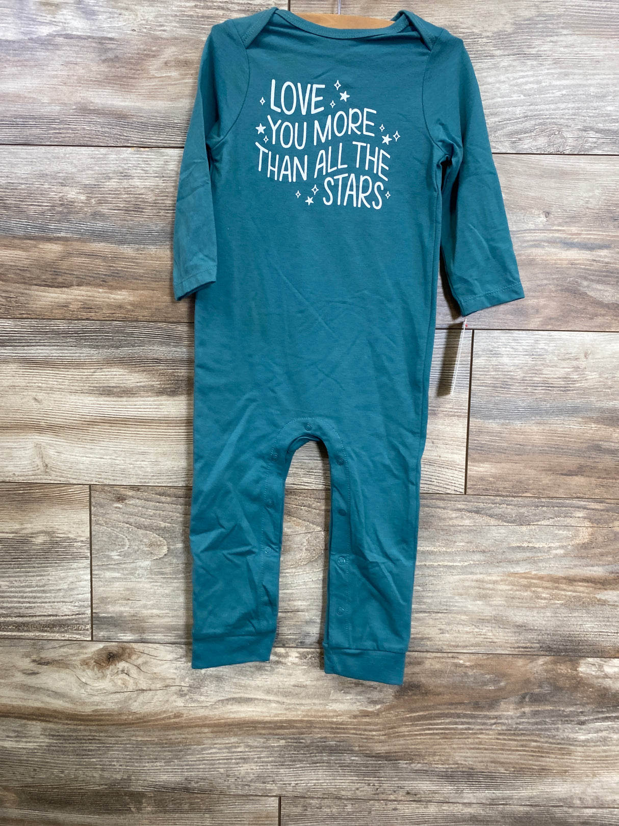 NEW Cat & Jack Love You More Than All The Stars Coverall Teal sz 18m