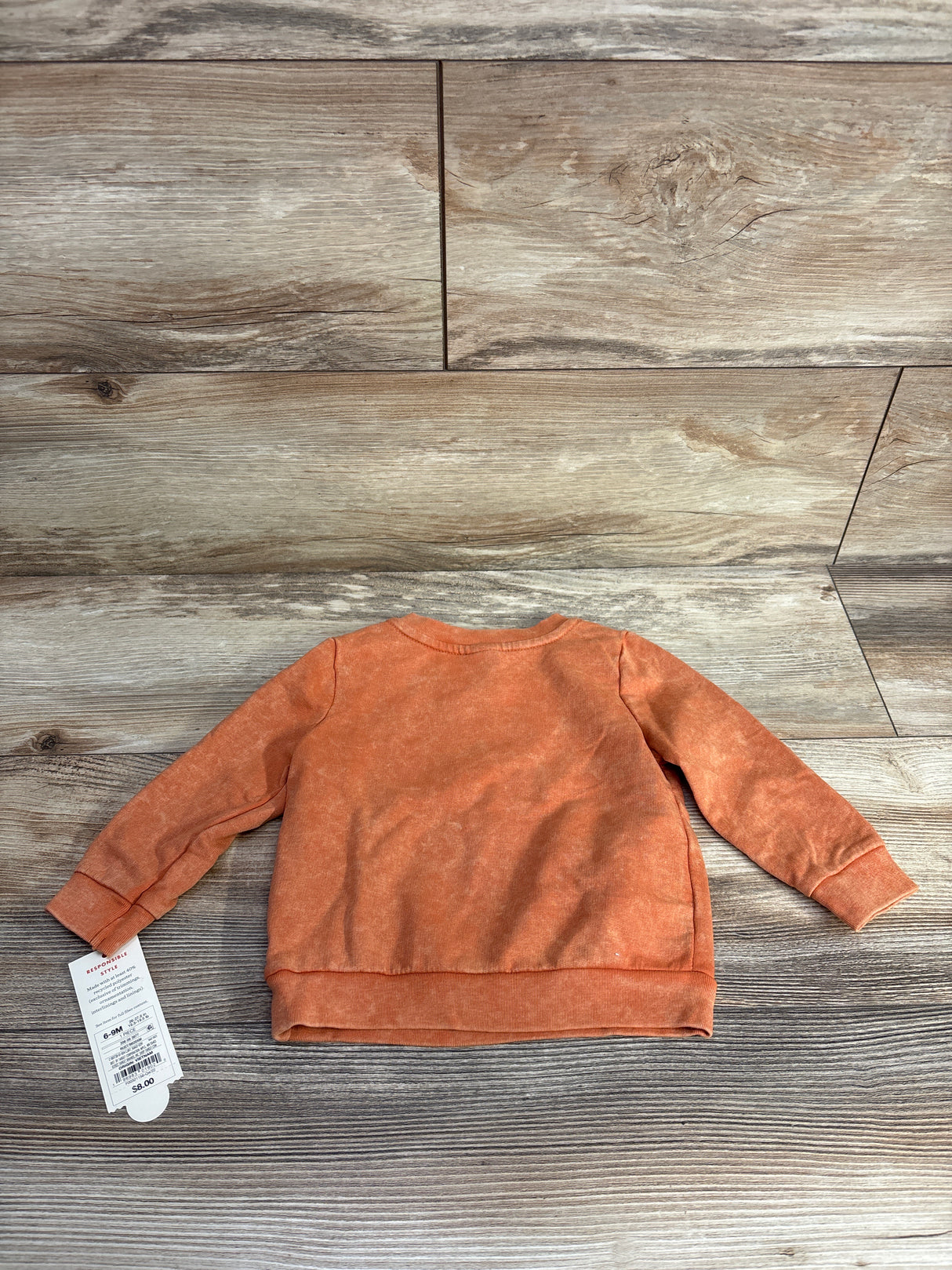 NEW Cat & Jack Sweatshirt Orange sz 6-9m