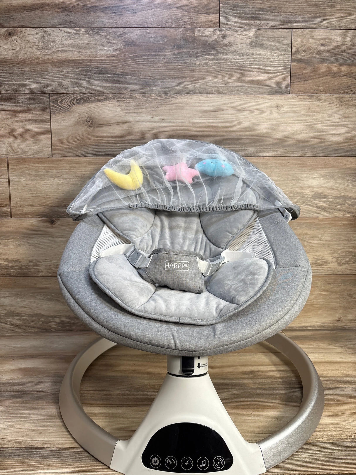 HARPPA Electric Baby Swing with Remote Control, Grey