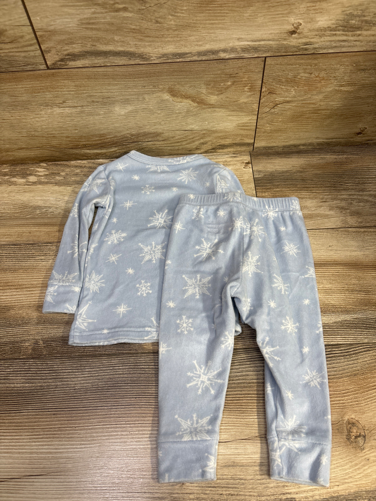 Cat & Jack 2pc Velour Snowflake Pajama Set Blue sz 18m