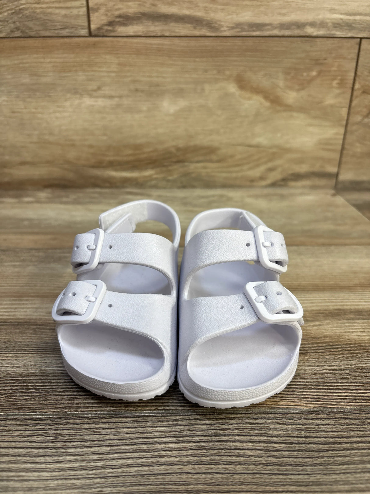 Wonder Nation Two Buckle  Sandals White sz 5-6c