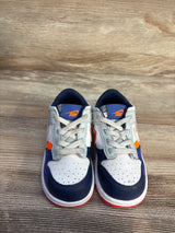 Nike Dunk Low SE TD White Light Silver Midnight Navy Sneakers sz 8c