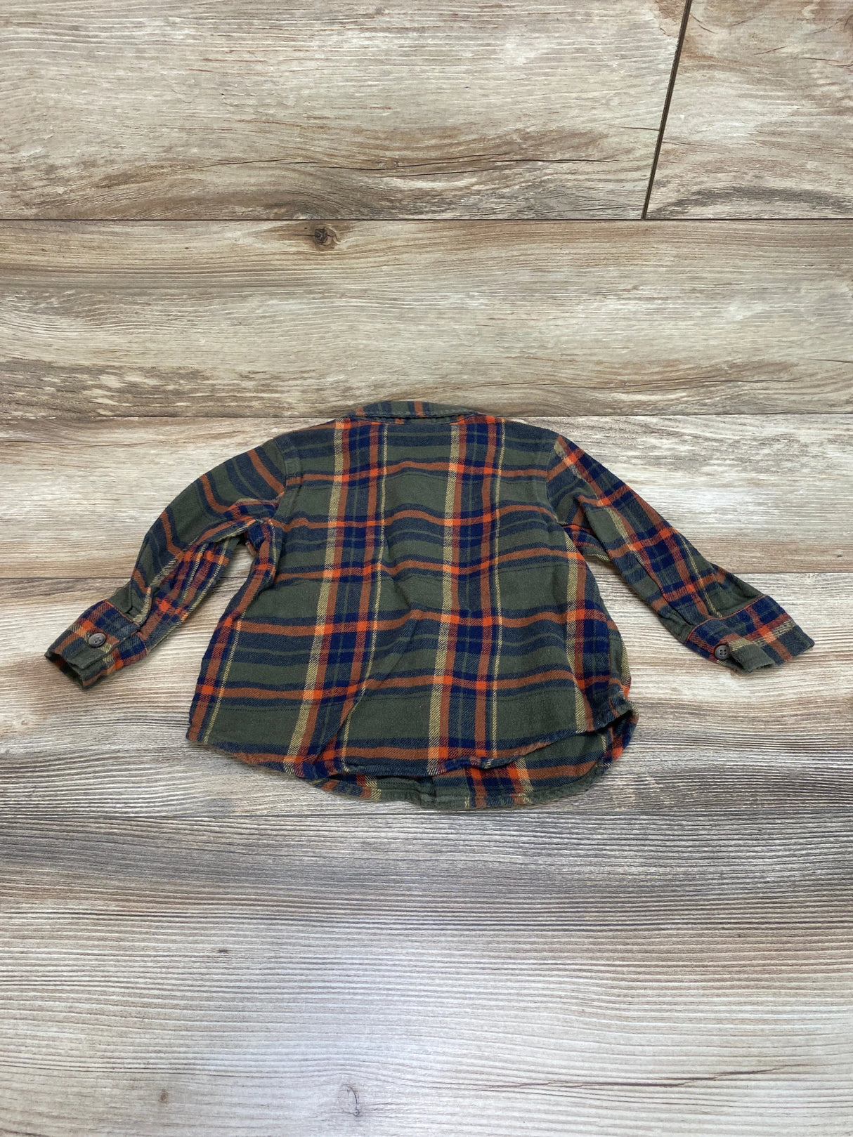 Old Navy Plaid Flannel Shirt Green sz 18-24m