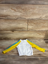 SwimZip Long Sleeve zip-Up Rash Guard Shirt White sz 12m