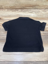 Burberry Johane EKD Logo-Patch Polo Shirt Black sz 18m