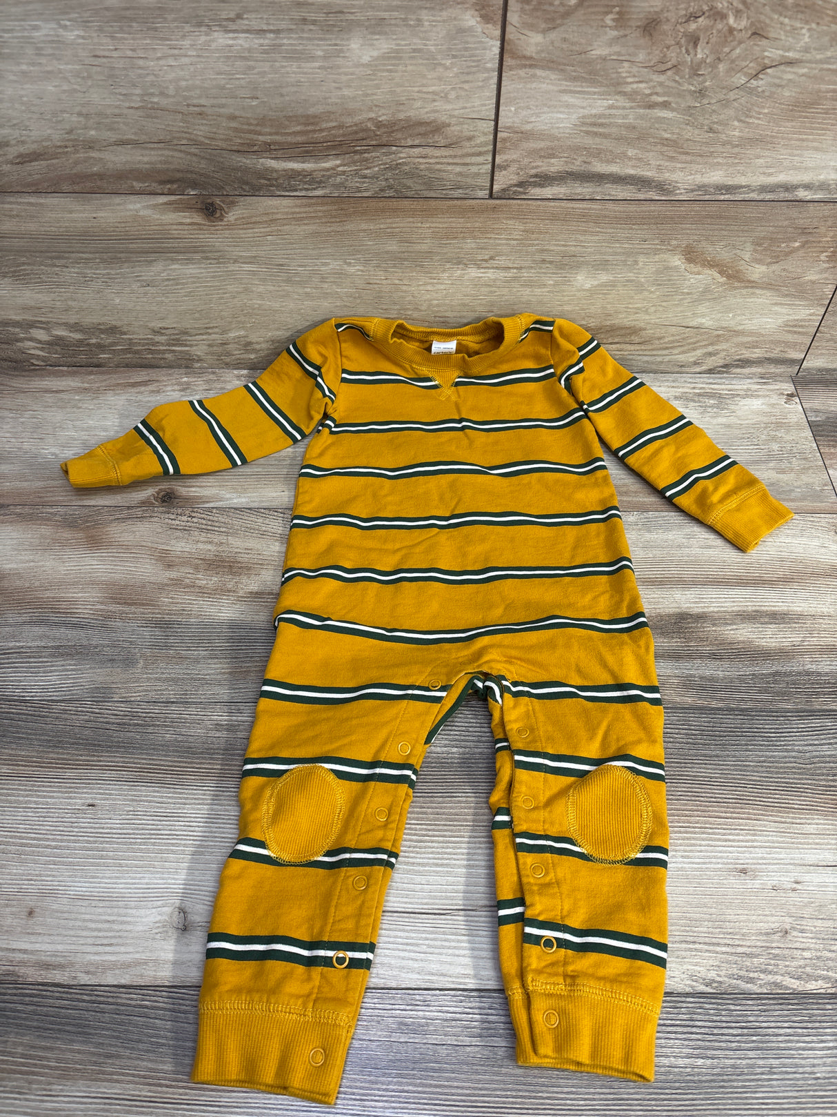 Carter's Striped Coverall Yellow sz 24m
