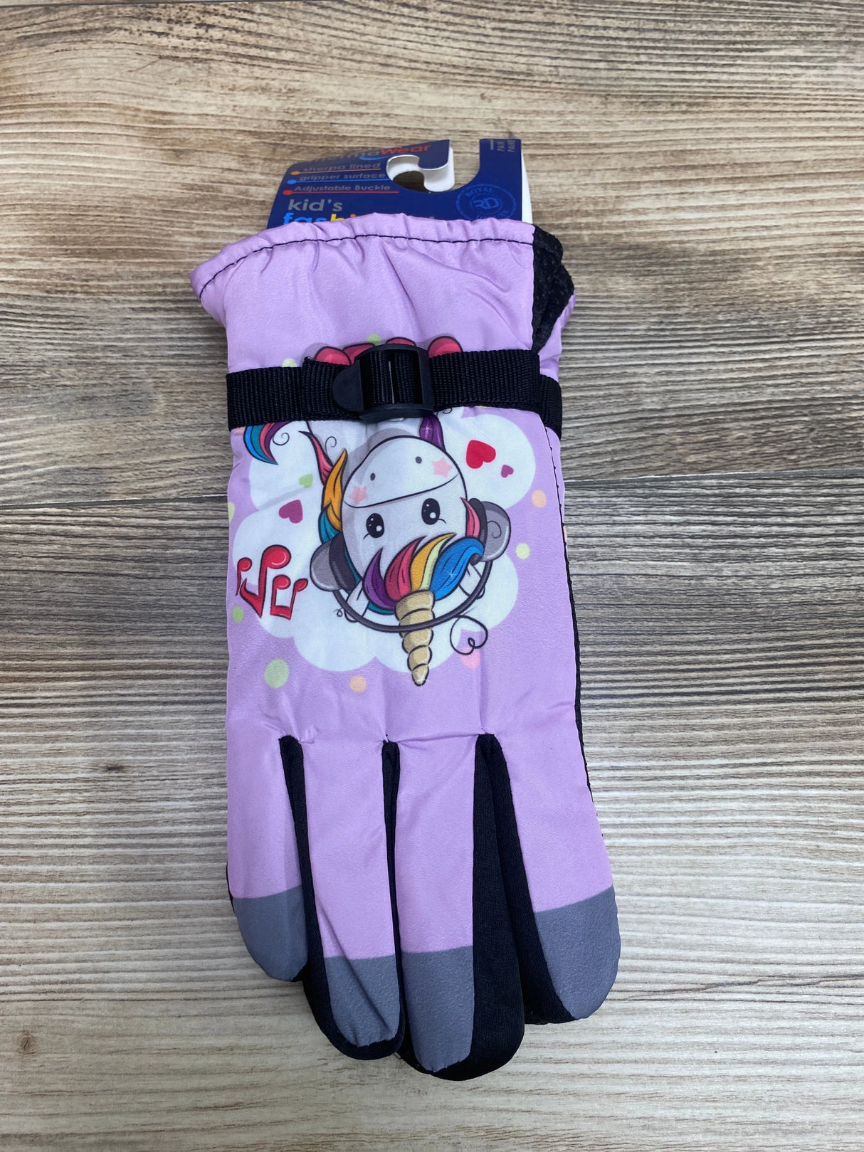 NEW ThermaWear Kid's Unicorn Winter Ski Gloves Purple